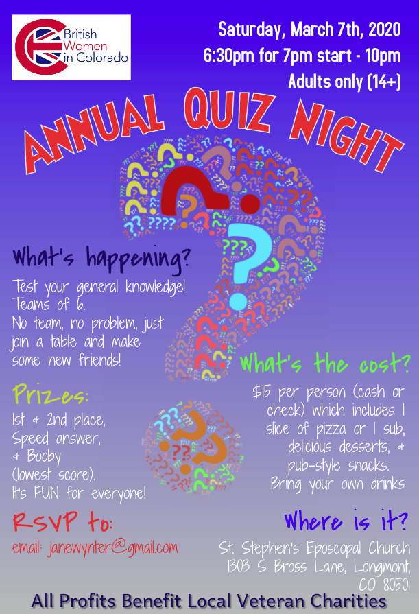 Featured image for “Annual Quiz Night – March 2020”
